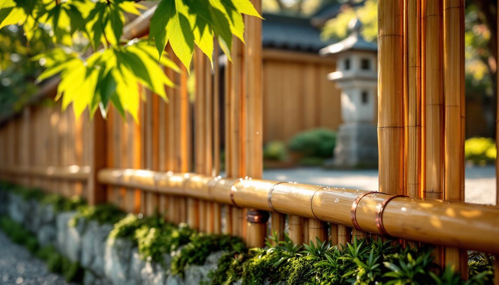 elegant bamboo fence caps