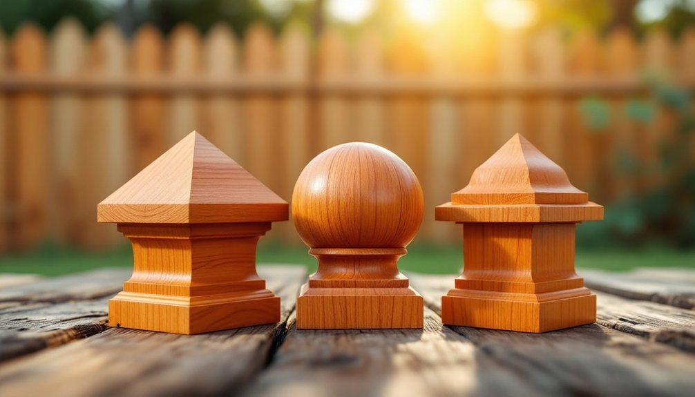 elegant cedar fence caps