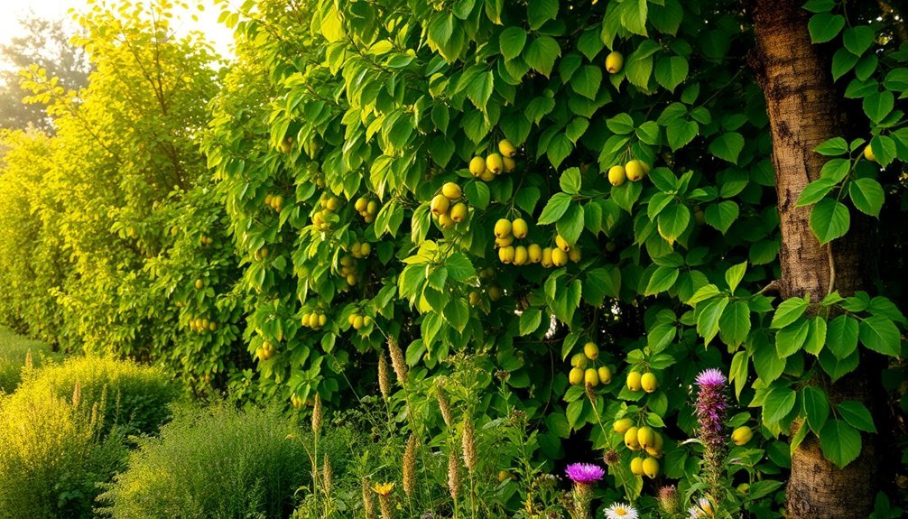 fast growing edible hedges