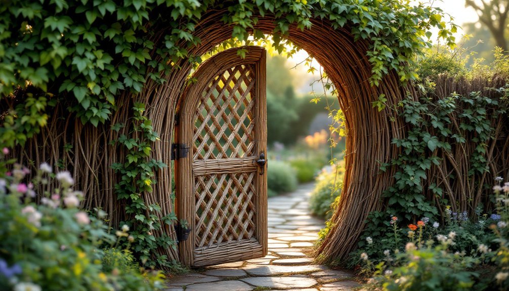 handcrafted willow gate entrances