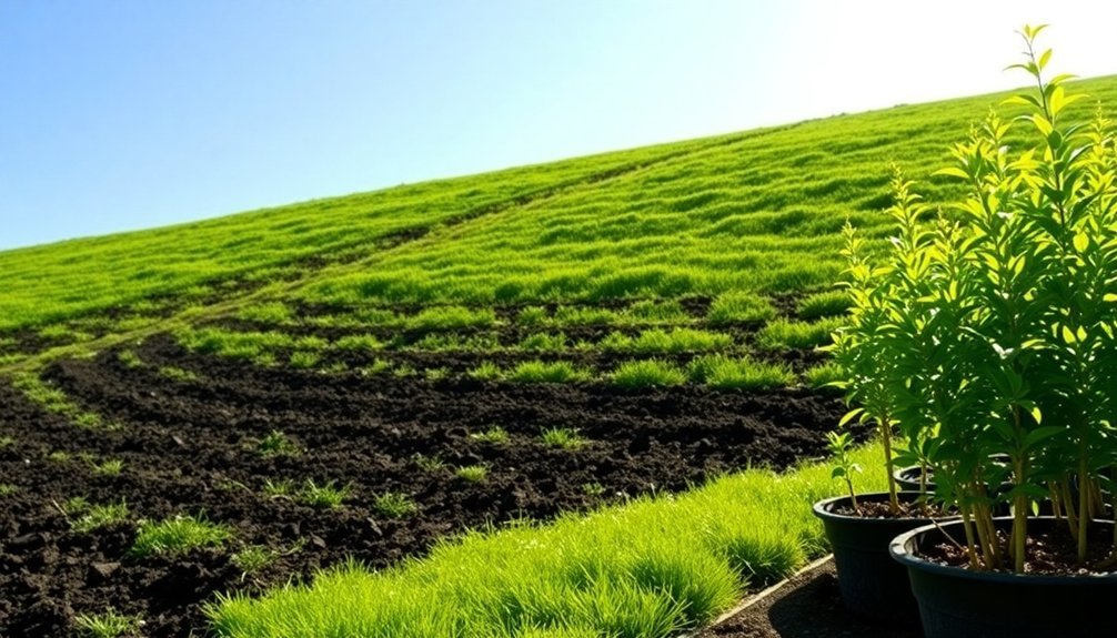 hedge installation slope preparation