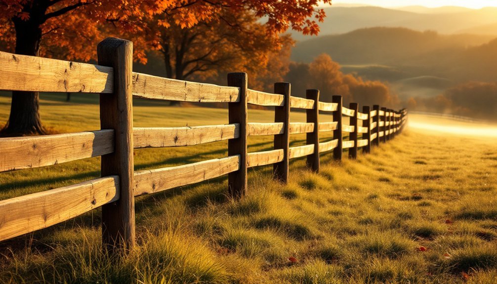 rustic split rail fences