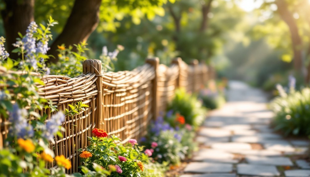 willow fences for gardens