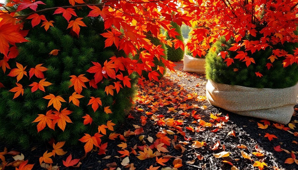 winterizing garden with mulch