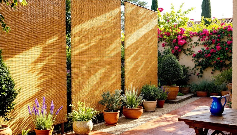 woven reed fence screens