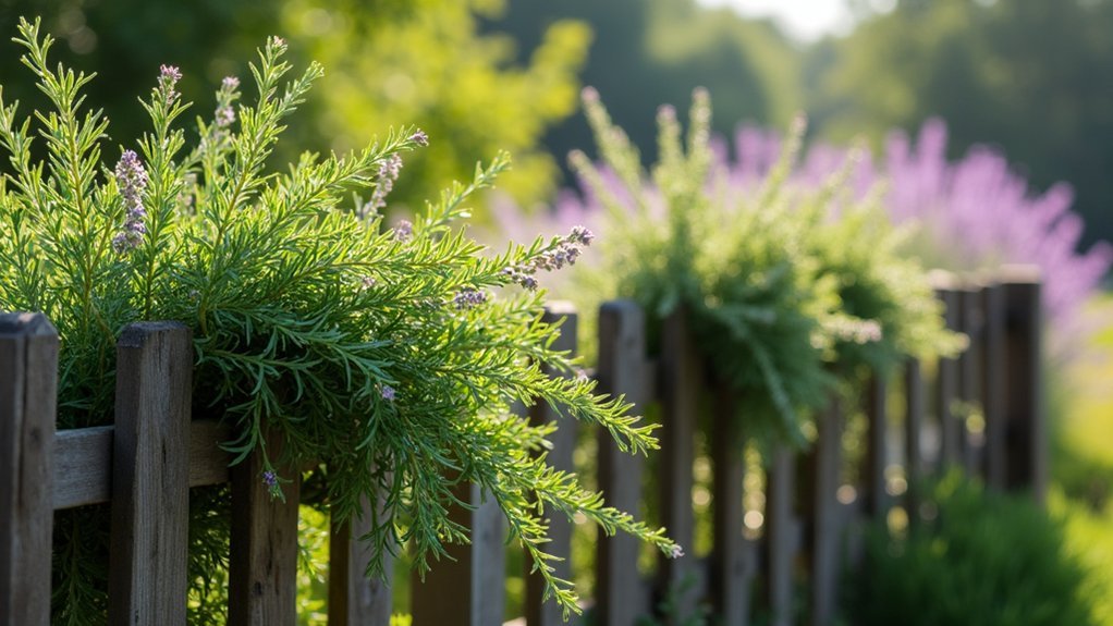 aromatic herbs for garden fences