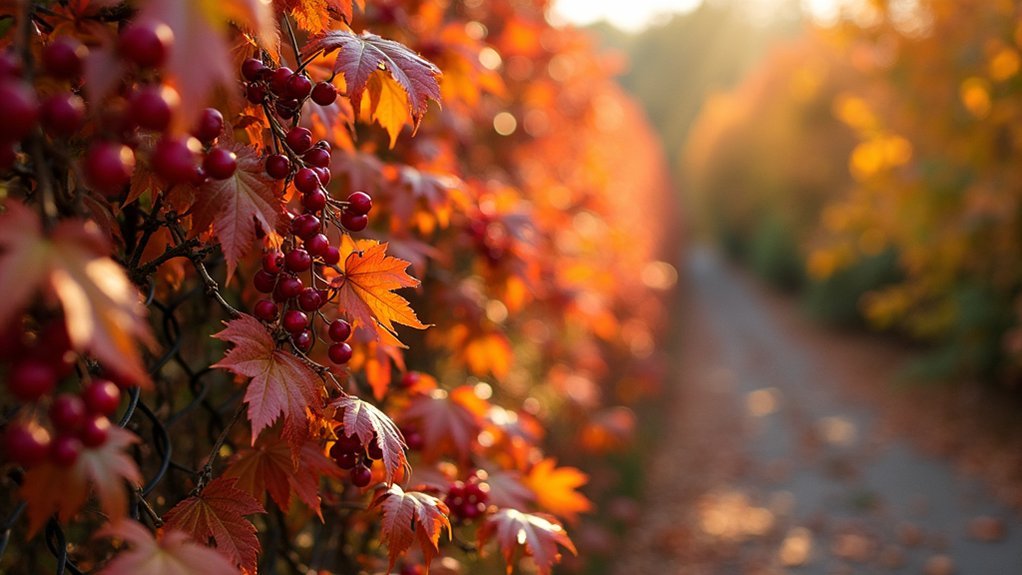 autumn foliage and berries
