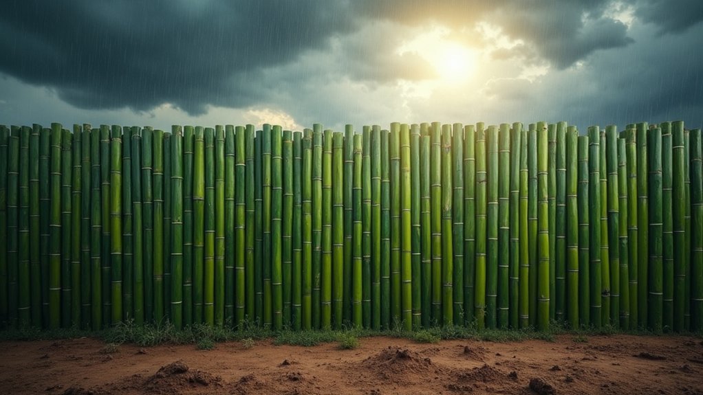 bamboo fences withstand extreme climates