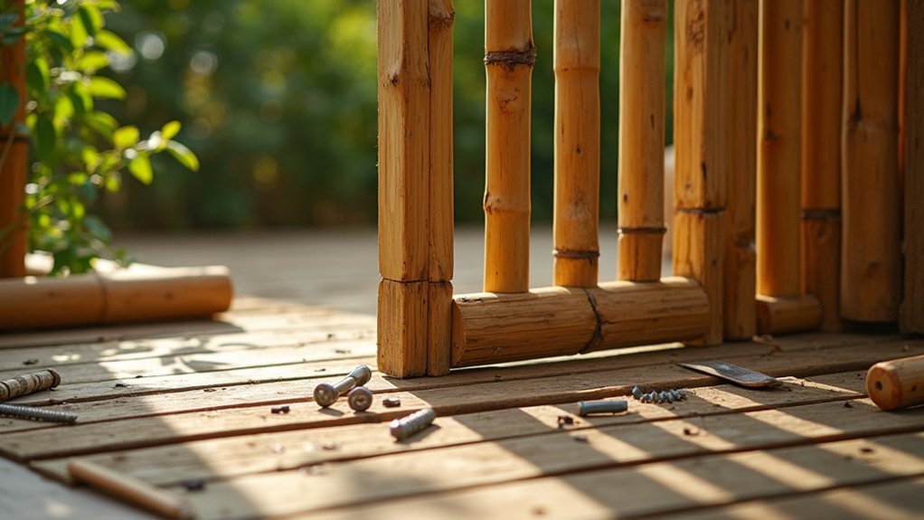 bamboo slats attachment methods