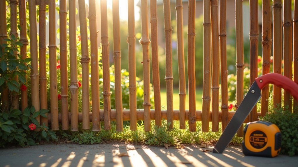 cost effective bamboo fence installation