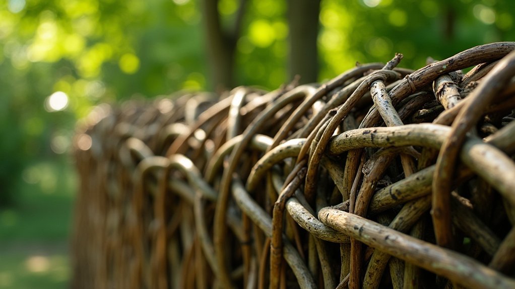 curved willow fence construction