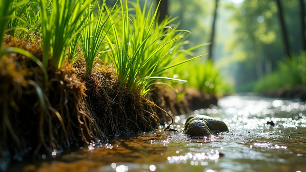 deep rooted grasses stabilize streambanks