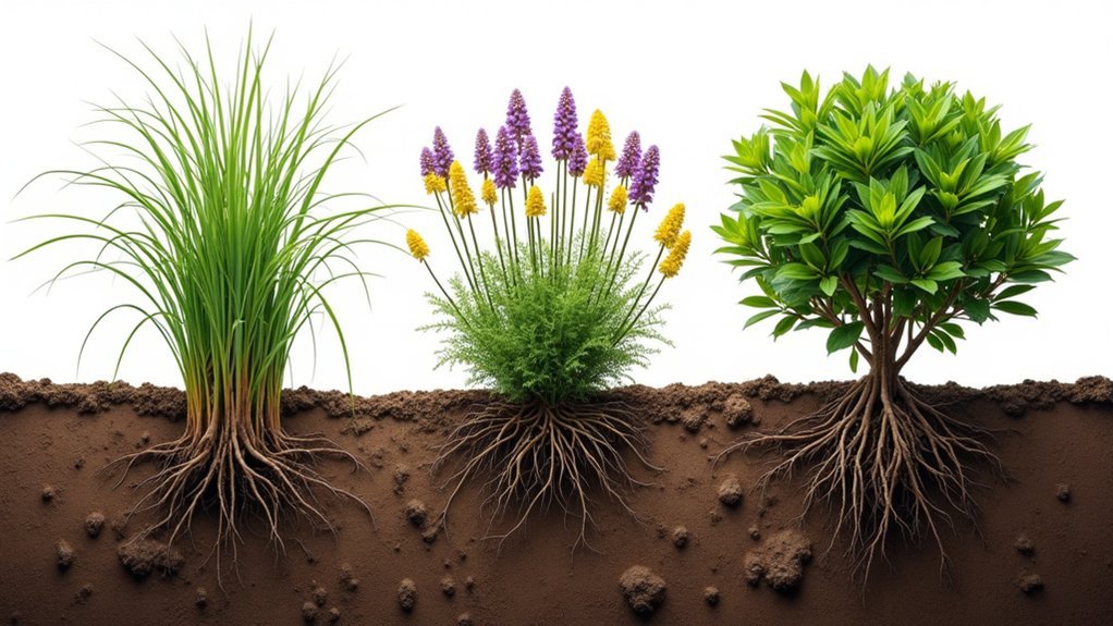 deep rooted plants prevent erosion