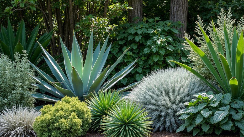 deer resistant textured foliage plants