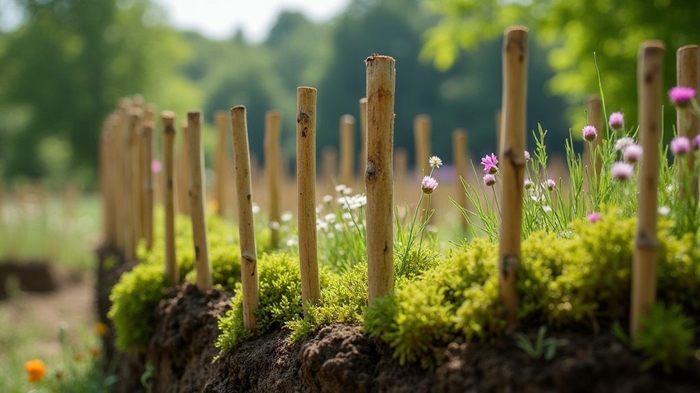 diamond pattern willow fencing