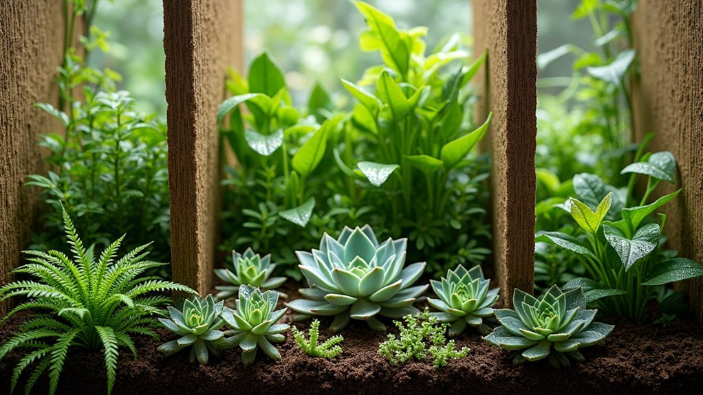 distinct zones for plants