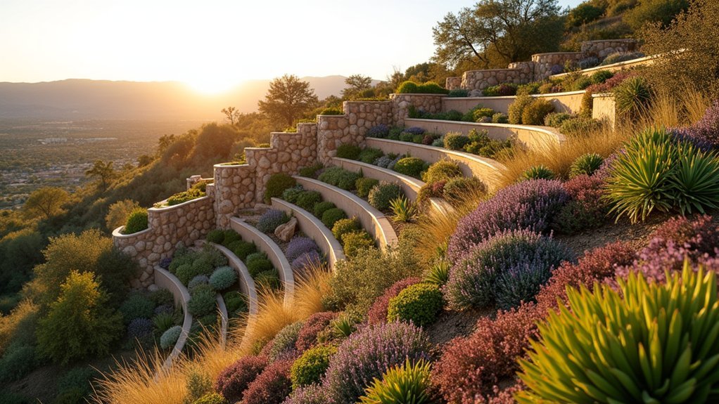 drought resistant succulent terraces
