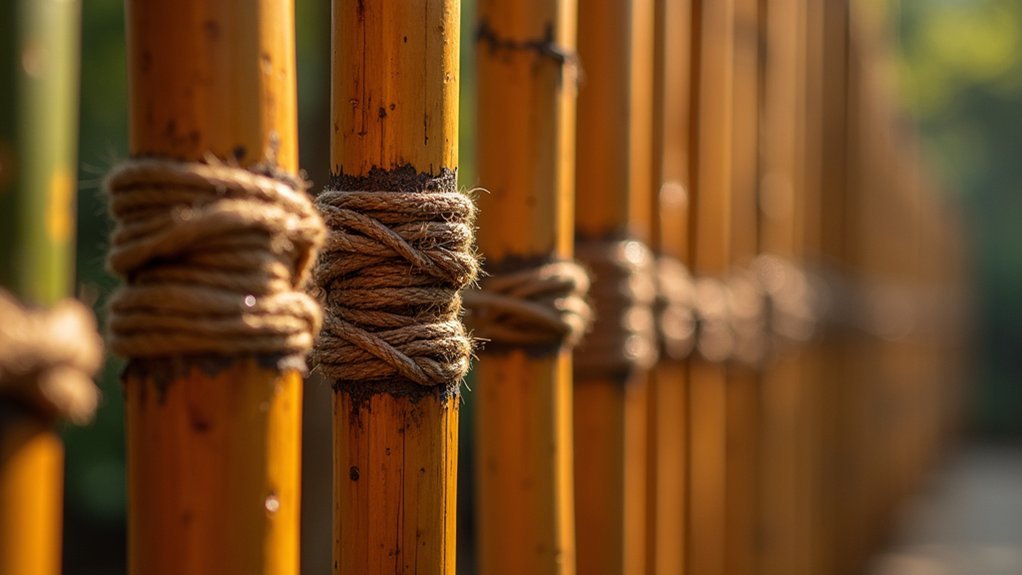 durable bamboo fence assembly