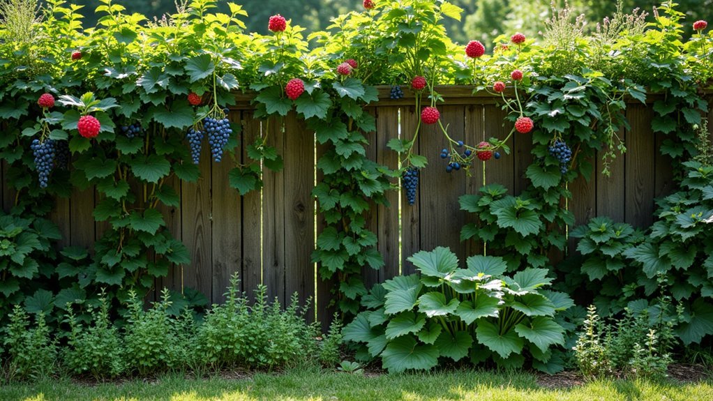 edible fence plants thrive