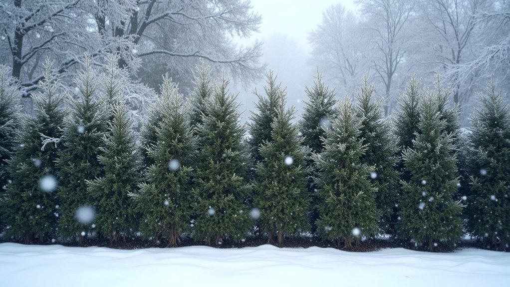 effective winter windbreak hedges