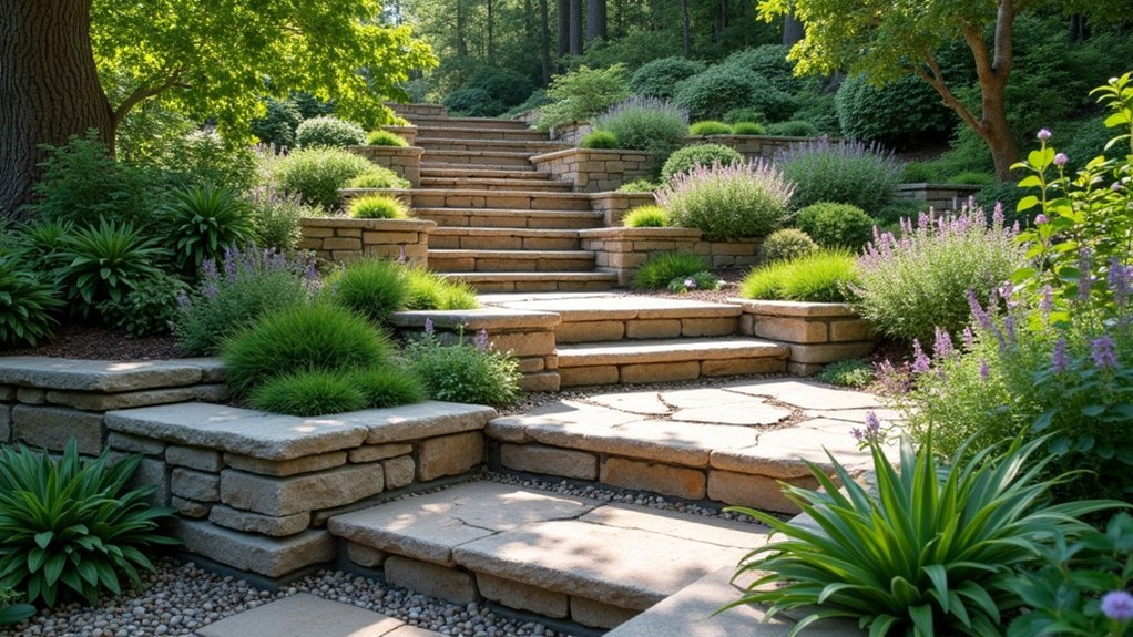 elegant stone garden boundaries