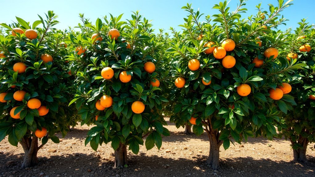 espaliered citrus for fencing