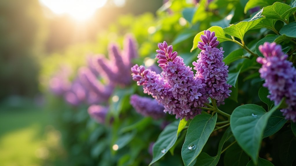 fragrant noise reducing lilac hedges