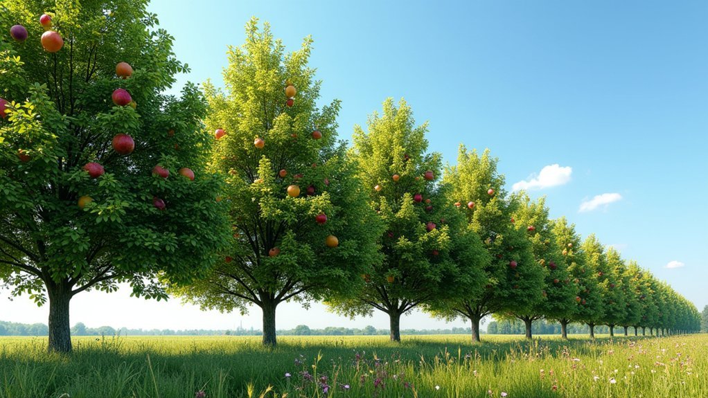 fruit trees as windbreaks