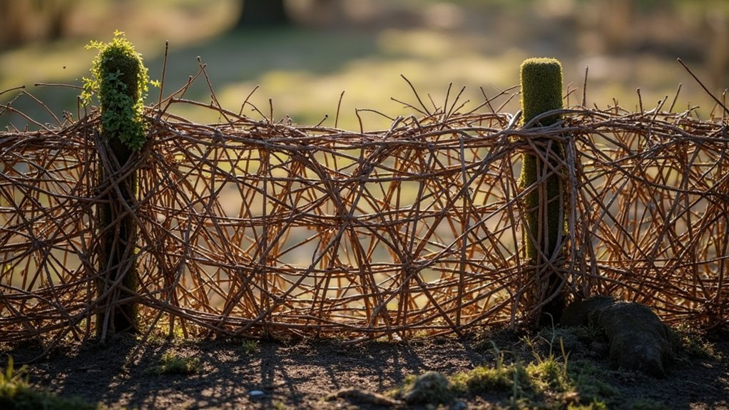 hand woven wattle fence techniques