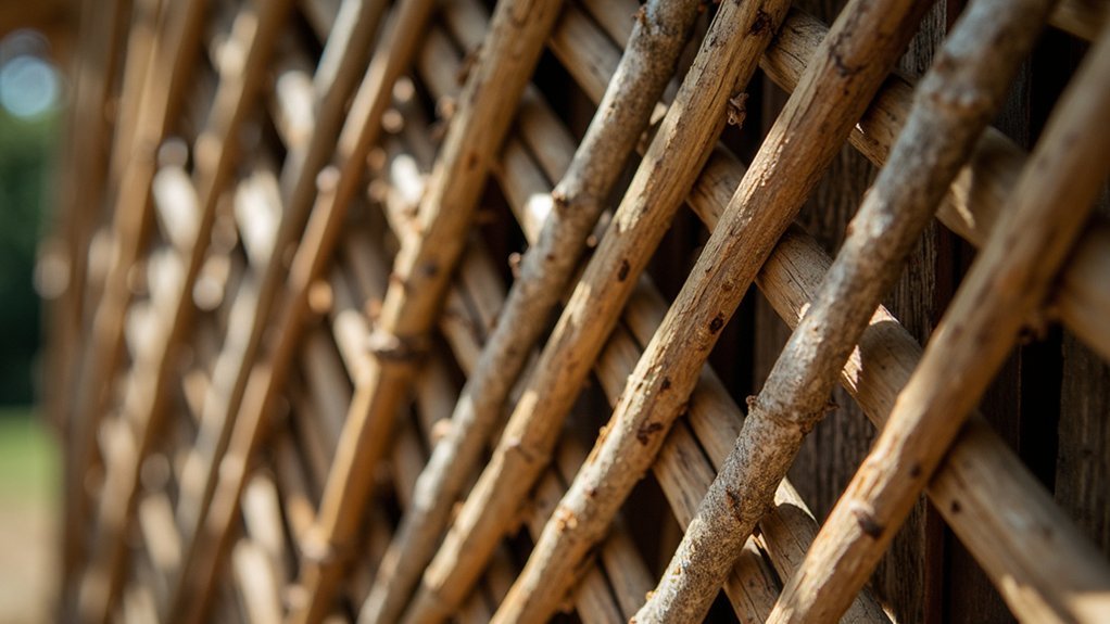 herringbone wattle fence construction