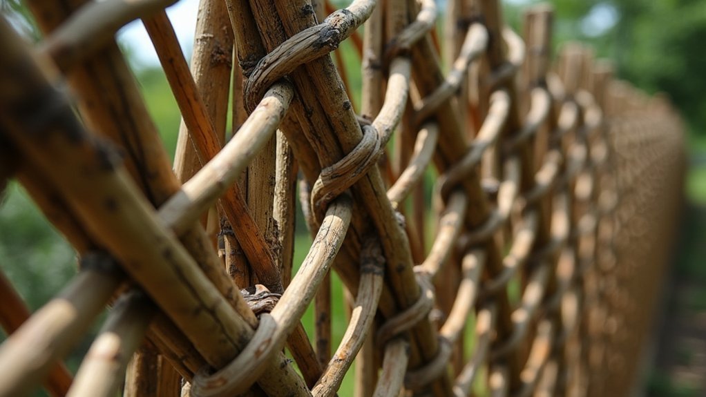 herringbone wind resistant fencing technique