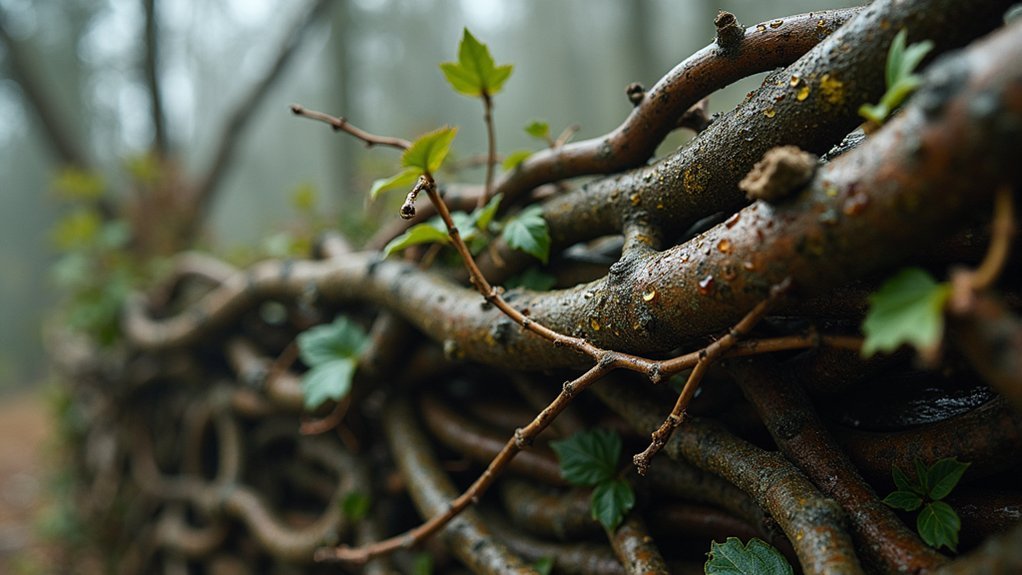 layered branch wind barriers