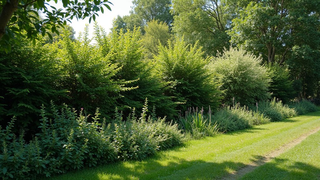 layered mixed species hedges