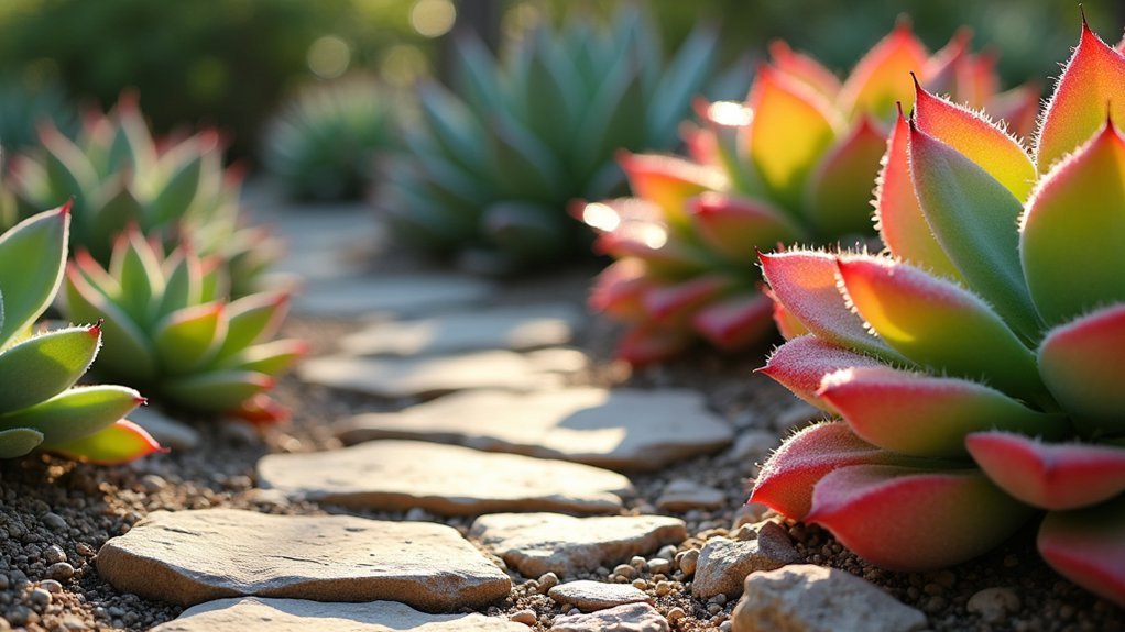limestone succulent garden pathways
