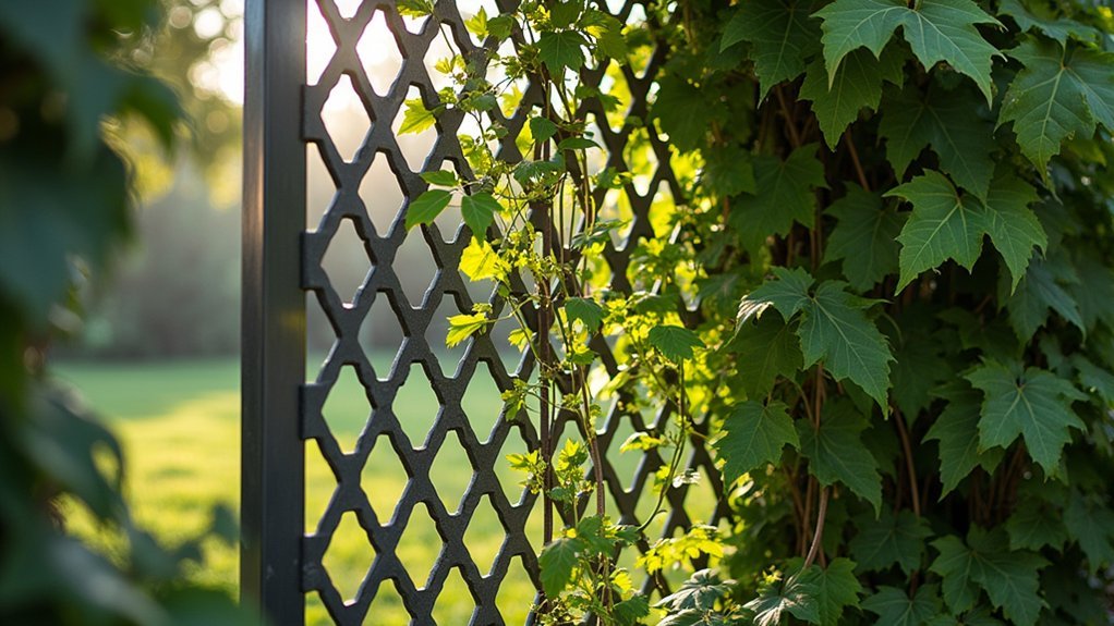metal trellises redefine boundaries