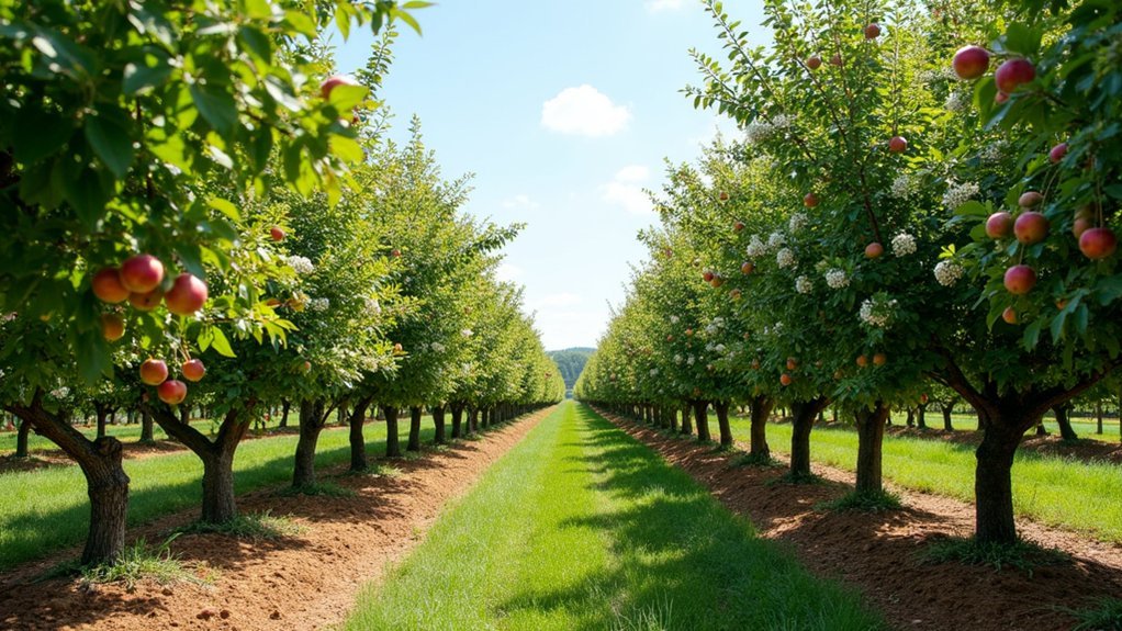 multi layered fruit tree windbreak
