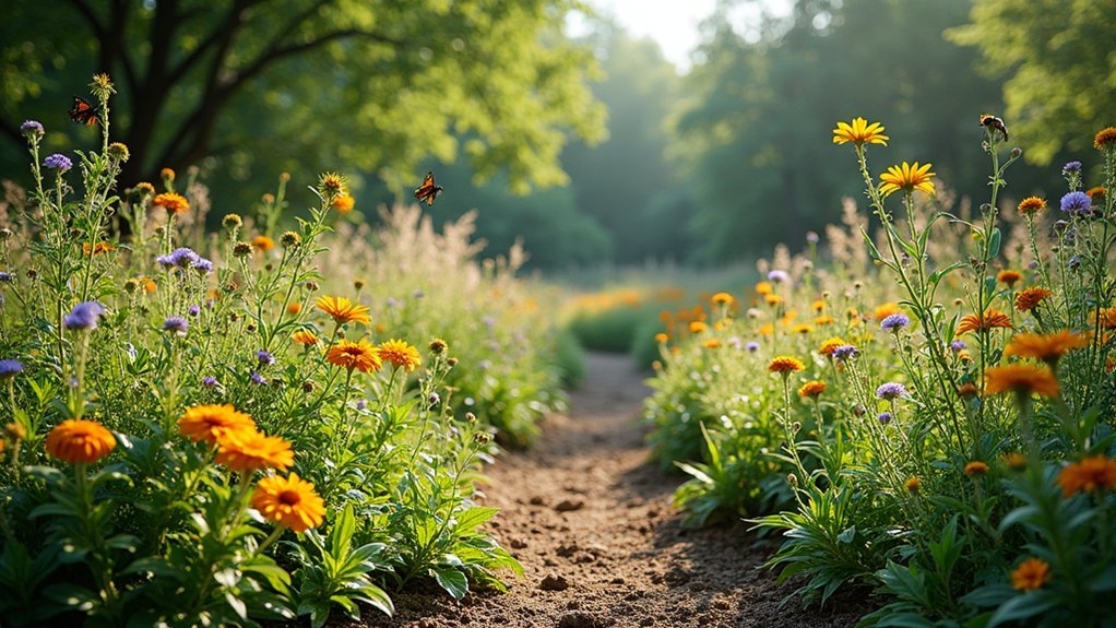 multi layered pollinator garden design
