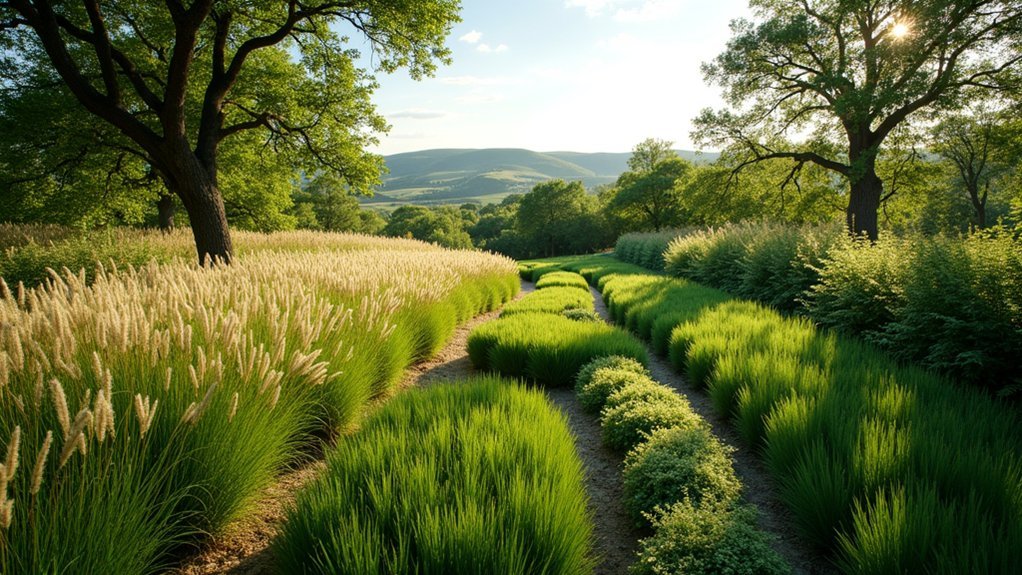 natural fencing with plants