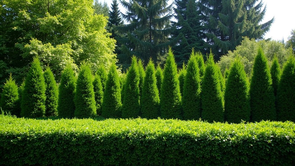 noise reducing evergreen bushes