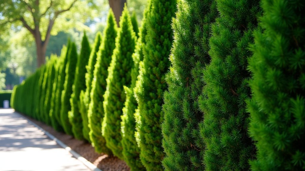 noise reducing evergreen landscaping solution
