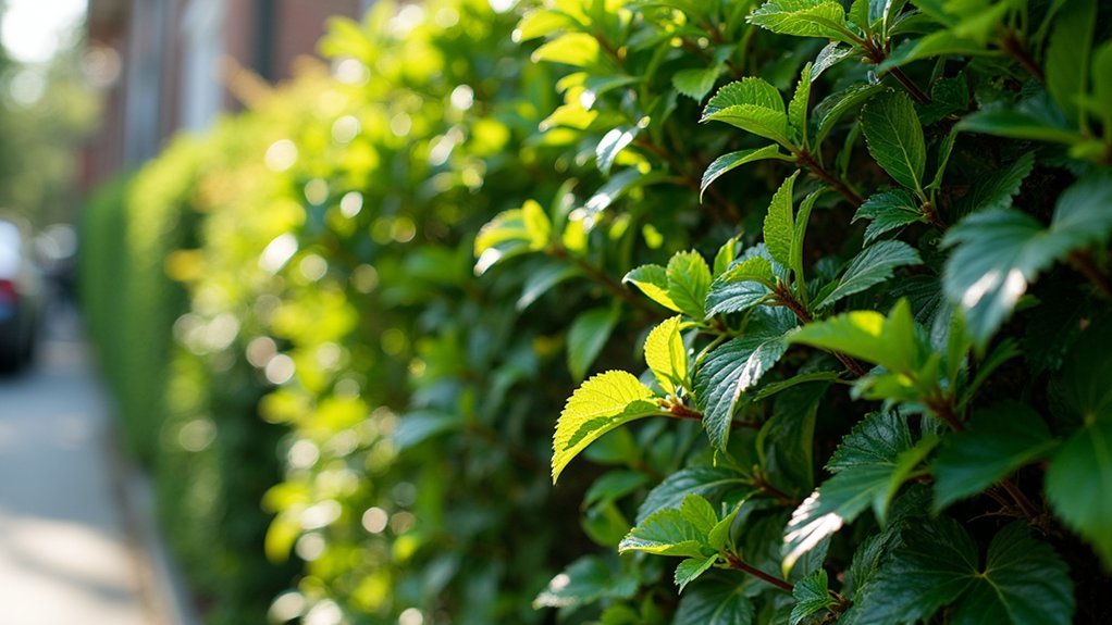 privacy enhancing urban planting choices