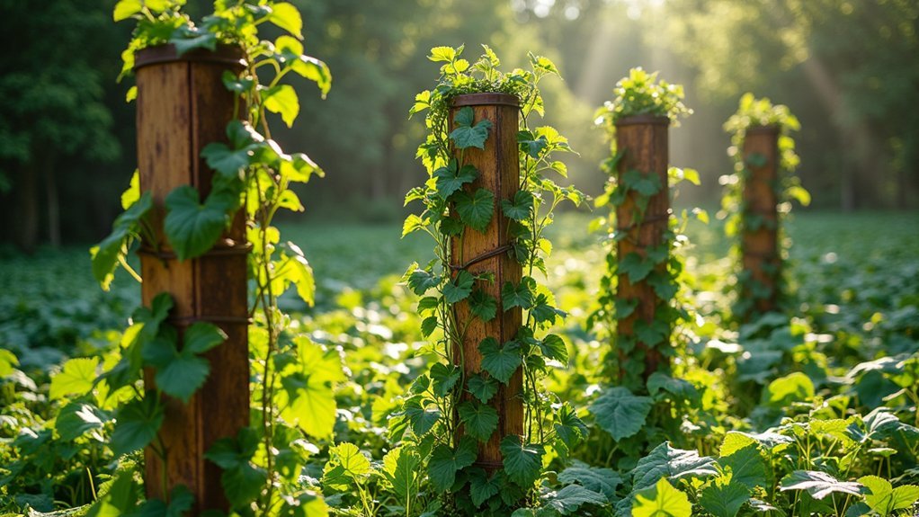repurposed vine support ideas