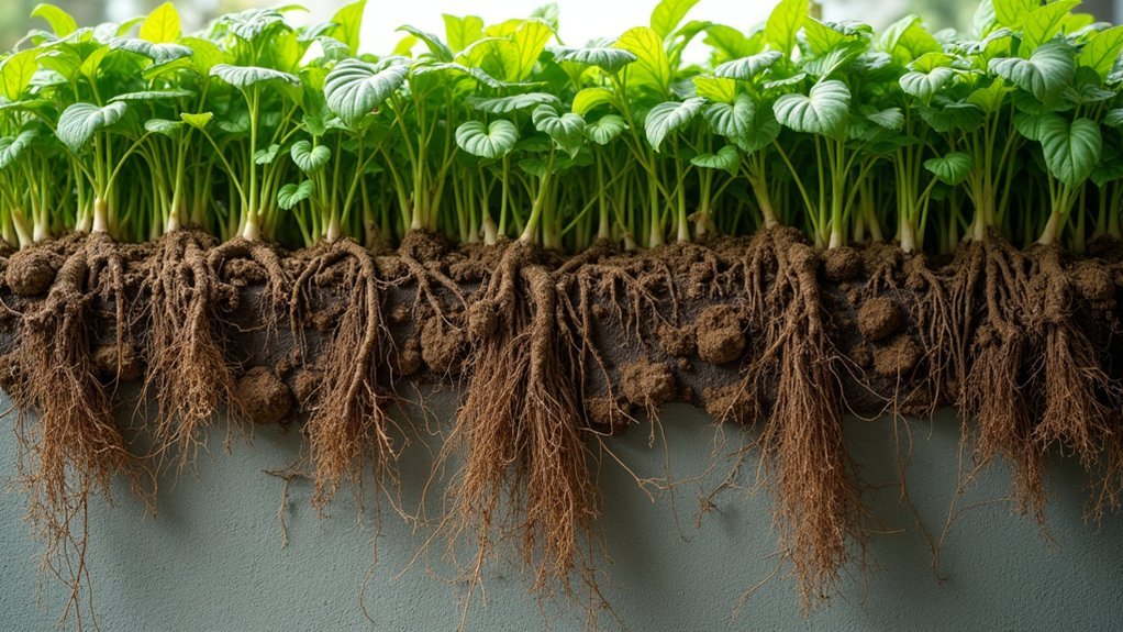 root characteristics for living walls