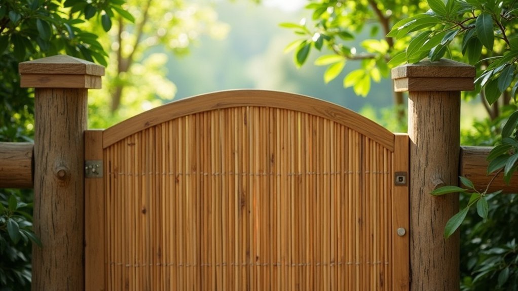 securely mount bamboo gate