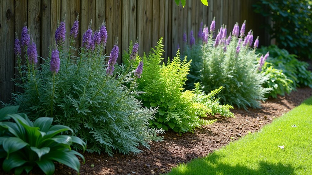 shaded fence perennial beauty