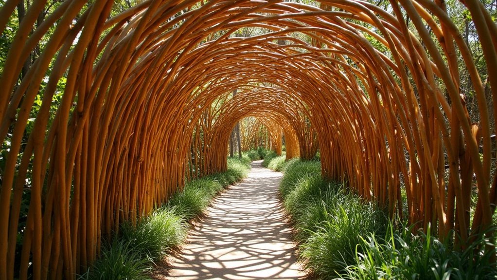 spiral wattle fencing design