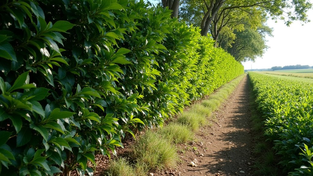 strategic windbreak row arrangement
