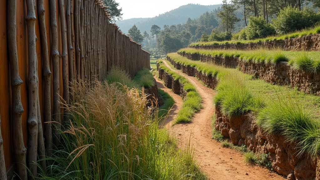 structural windbreaks with plants