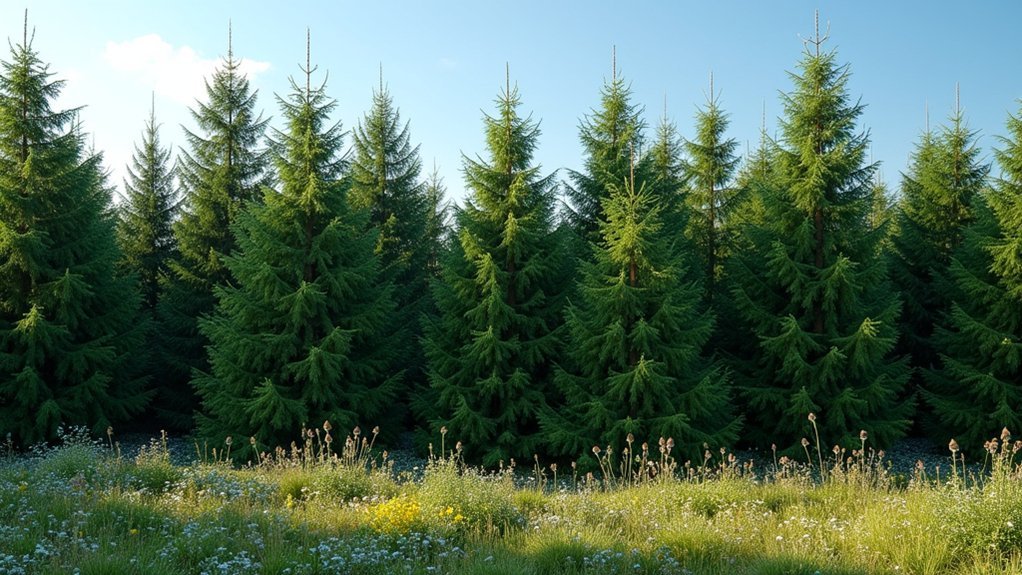 tall conifers deter deer