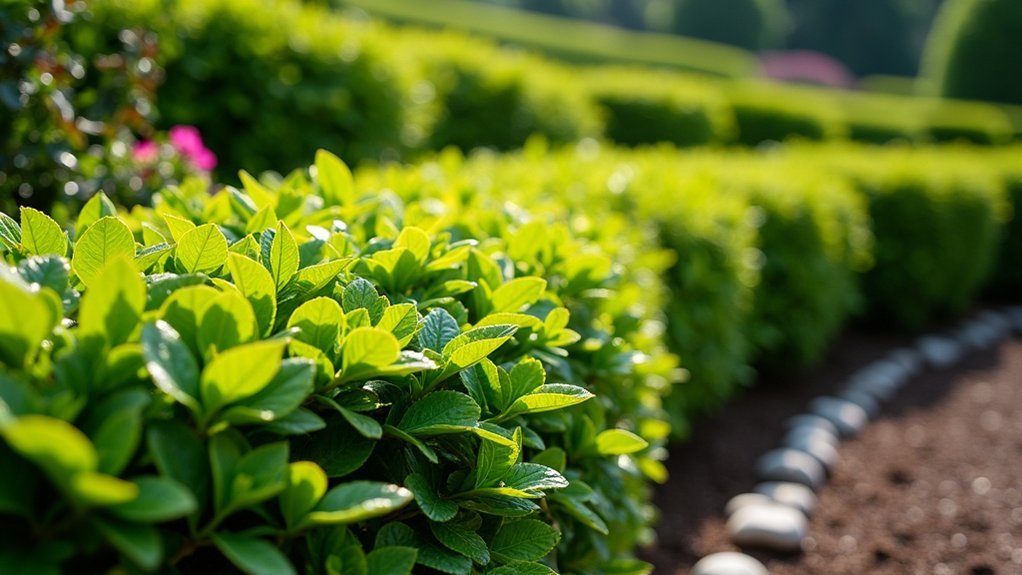 terraced shrub barrier installation
